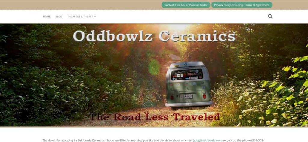 Oddbowlz Ceramics, screenshot.